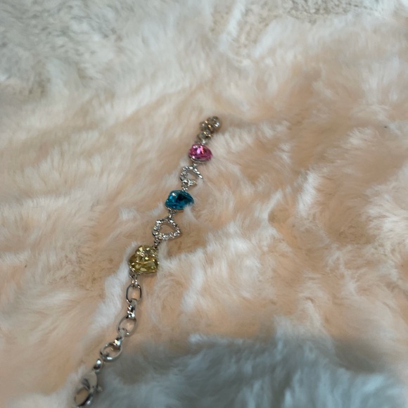 Multi Color Heart CZ Bracelet - Picture 2 of 9